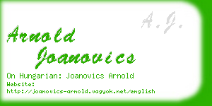 arnold joanovics business card